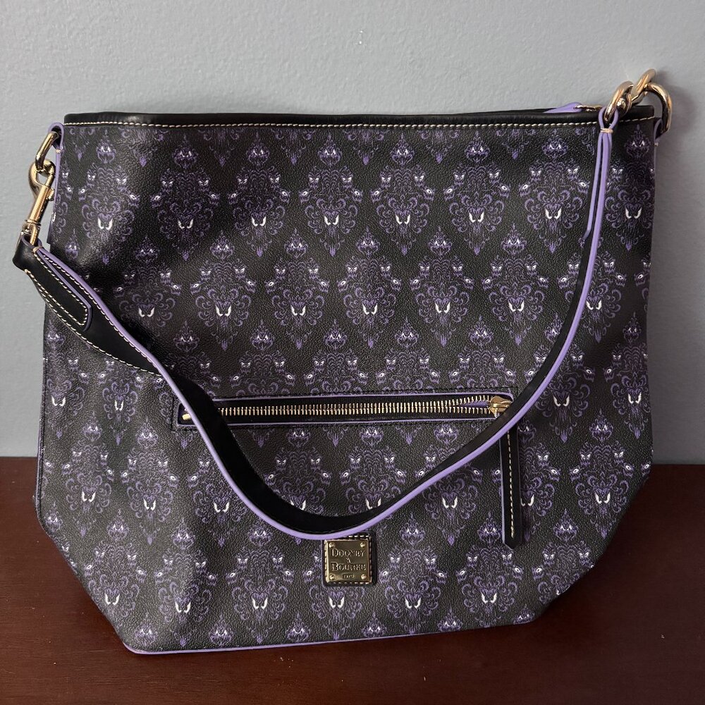 Dooney & Bourke Haunted Mansion Wallpaper Hobo Purse